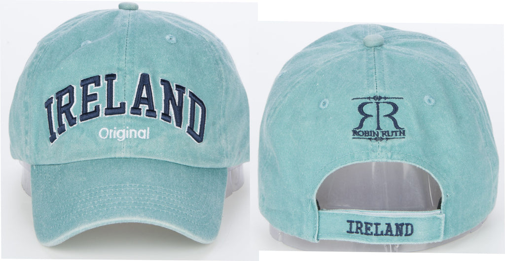 Robin Ruth Ireland Light Blue Baseball Cap with Navy 'Ireland' Text, with  Adjustable Strap