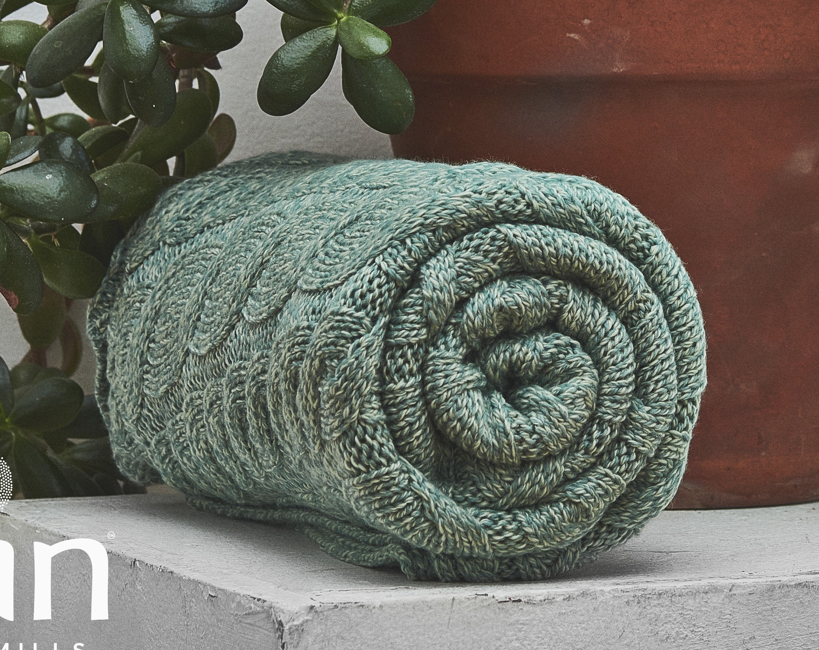 Aran Knitwear Blanket / Throw