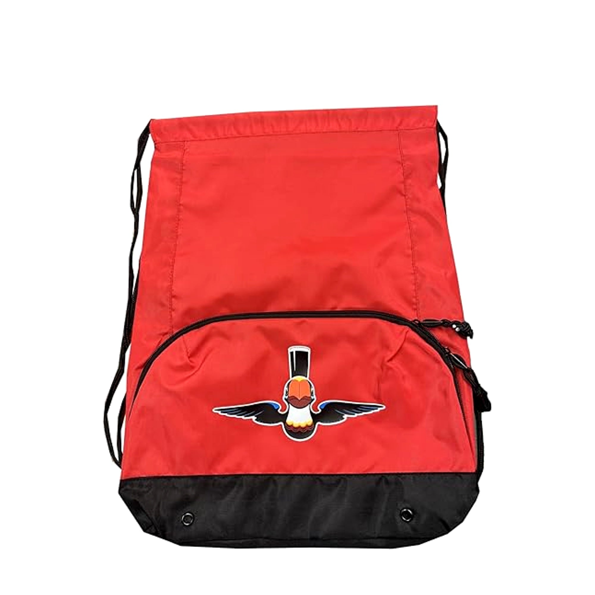 Red String Backpack Guinness Red Drawstring Backpack with Toucan Logo – Lightweight Gym