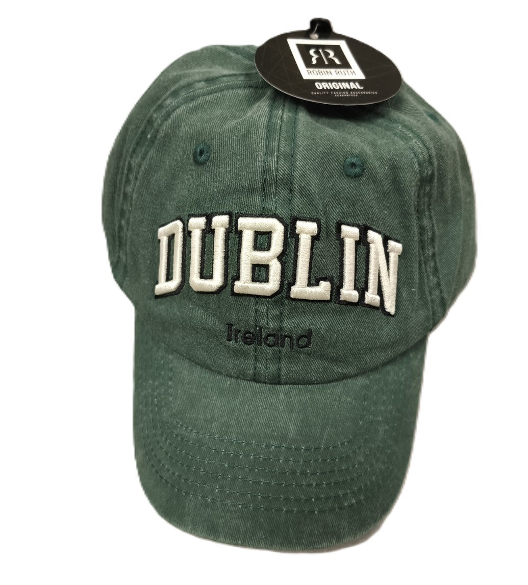 Dublin Rugby Caps Dublin Baseball Cap, Green Denim, Robin Ruth