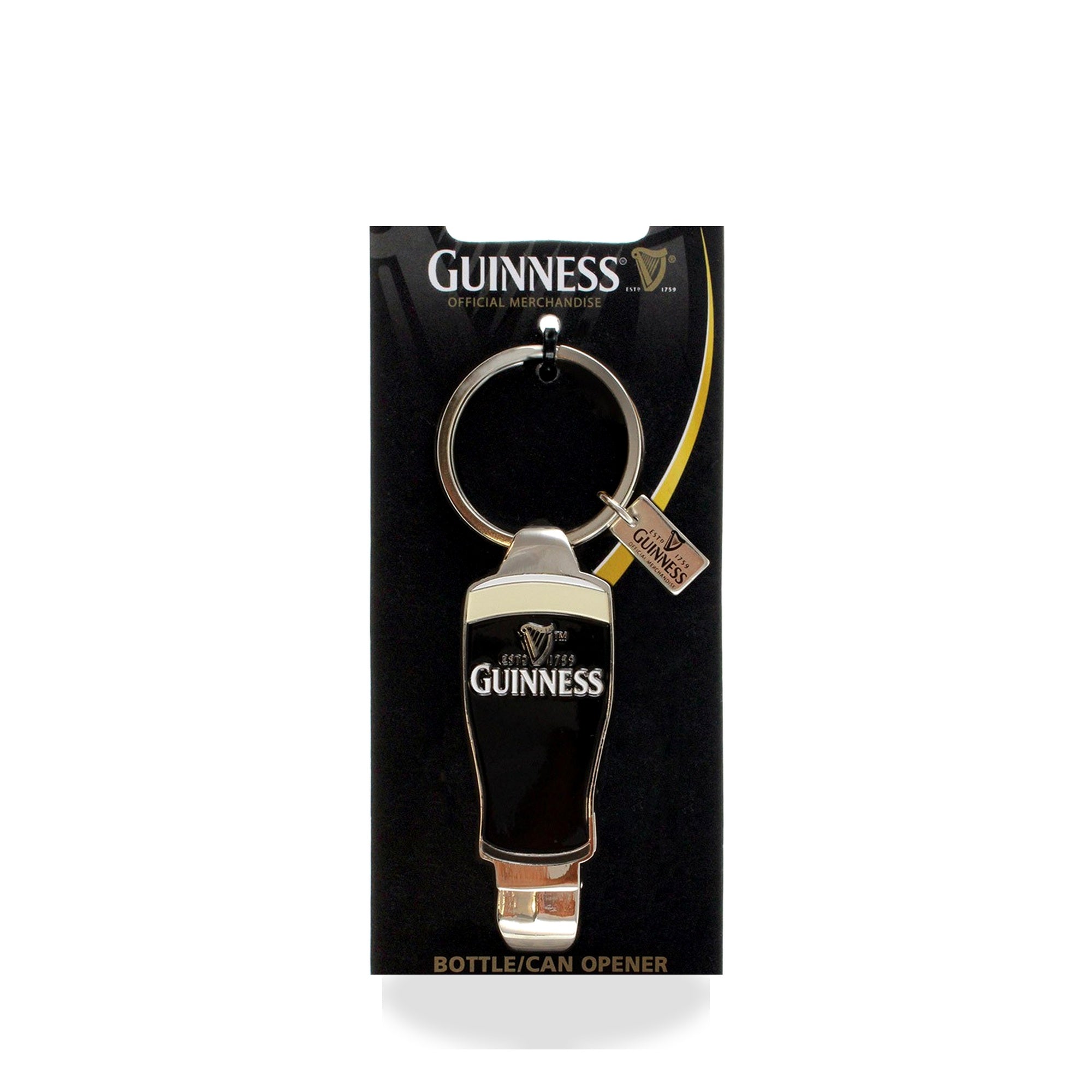 Guinness bottle opener keyring official metal can opener keychain