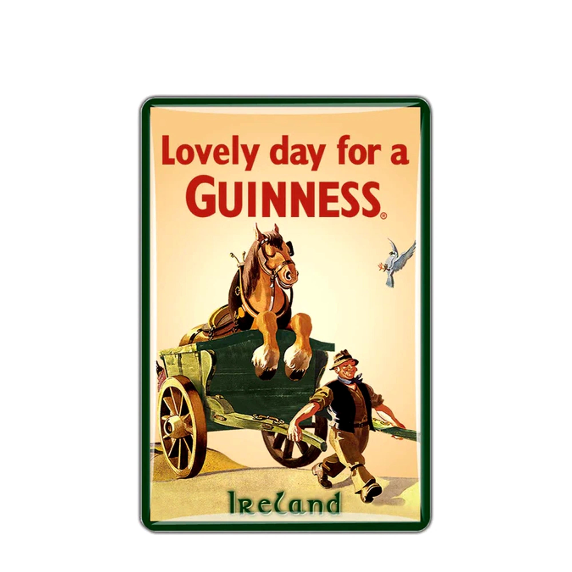 Guinness horse and cart fridge magnet classic Guinness poster design