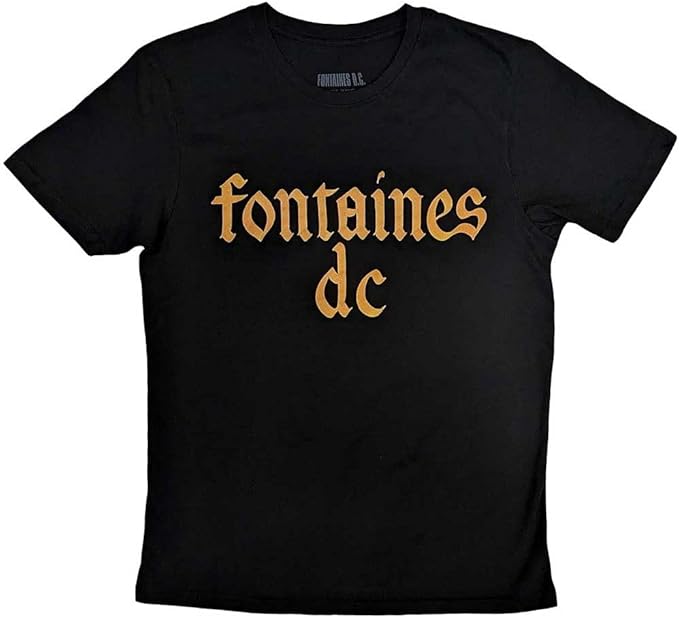 Official Fontaines D.C. Logo T-Shirt in Black - official Fontaines D.C. music T-shirt