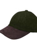 Green Tweed Suede Baseball Hat